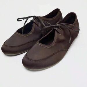 NWOT ZARA Sporty Ballet Flats with Bow US 7.5 / EU 38